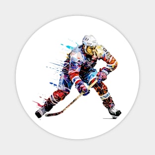 Ice Hockey Player Sport Game Champion Competition Abstract Magnet